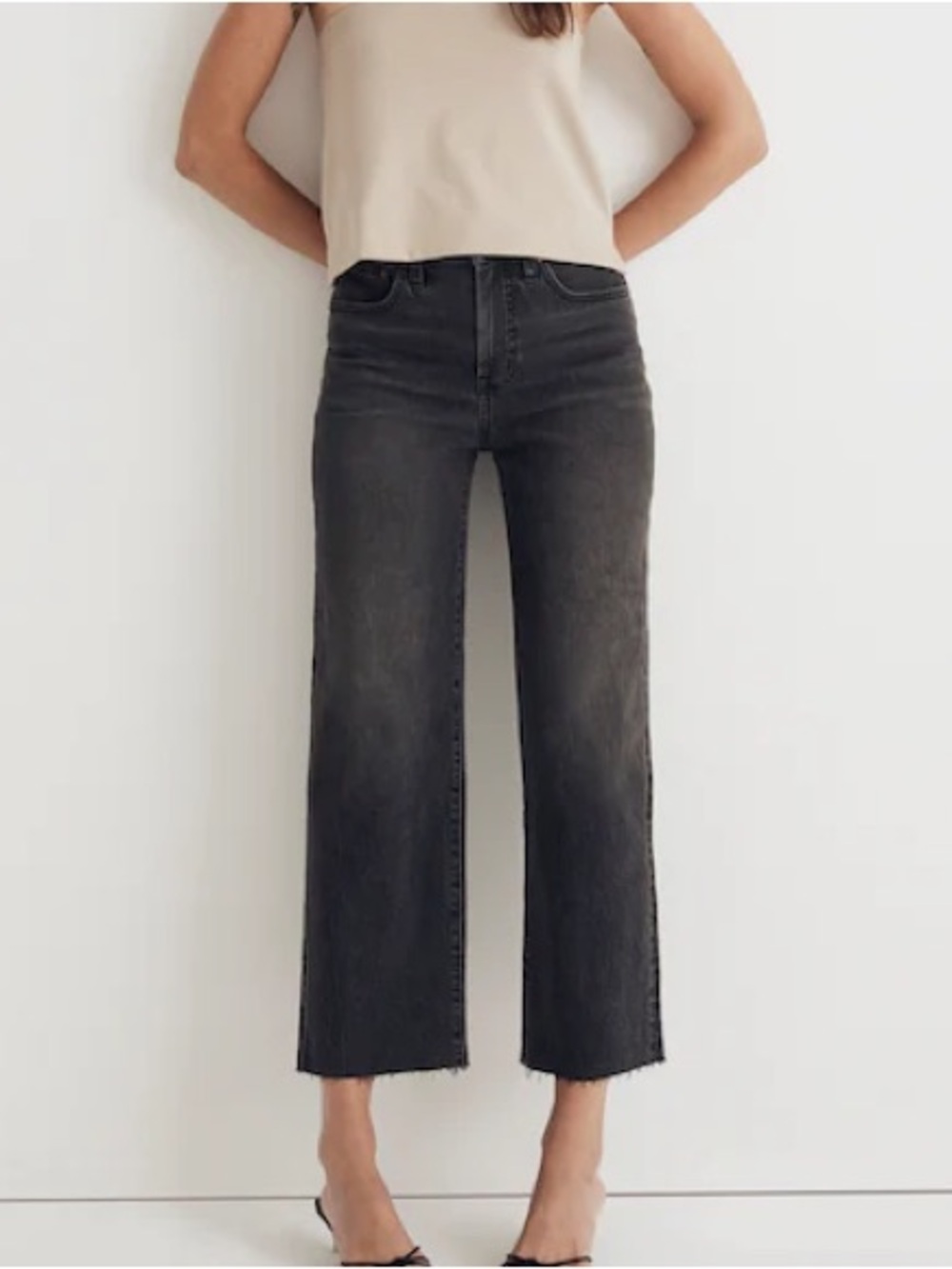 Madewell The Perfect Vintage Wide-Leg Crop Jeans in Benley Wash